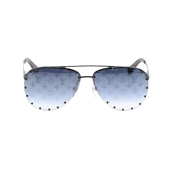 Louis Vuitton Monogram Sunglasses Dark Gun Party Aviator Unisex - Picture 2 of 10